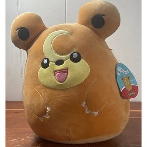 Teddiursa Squishmallows‎ Pokemon 12 inch Plush Nwt New